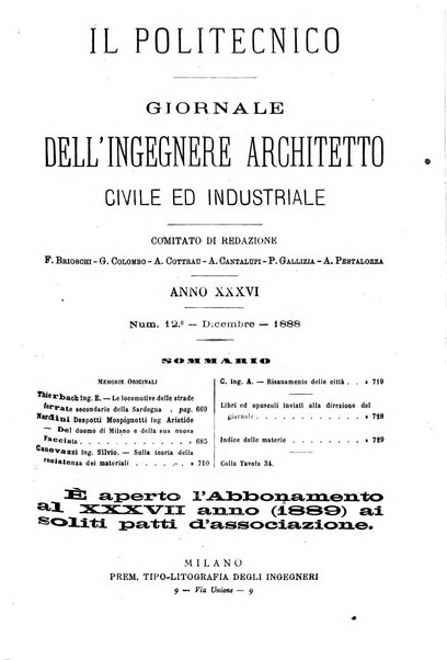 Il politecnico-Giornale dell'ingegnere architetto civile ed industriale