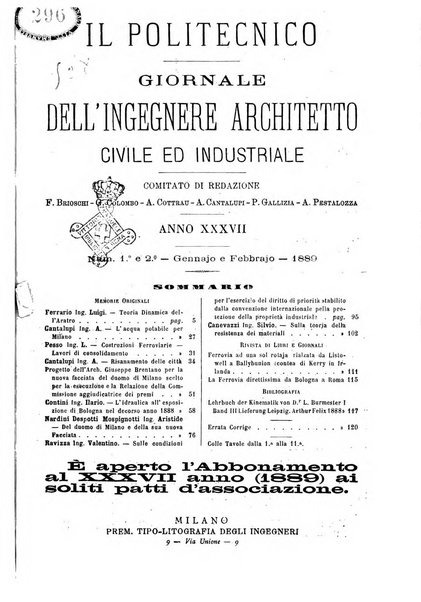 Il politecnico-Giornale dell'ingegnere architetto civile ed industriale