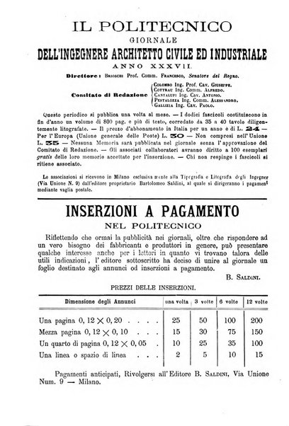 Il politecnico-Giornale dell'ingegnere architetto civile ed industriale