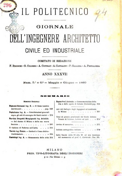 Il politecnico-Giornale dell'ingegnere architetto civile ed industriale