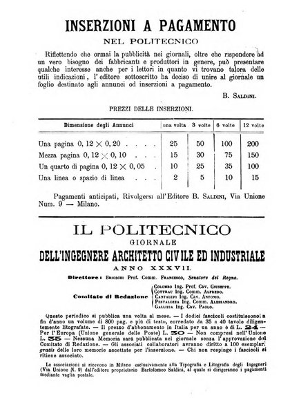 Il politecnico-Giornale dell'ingegnere architetto civile ed industriale