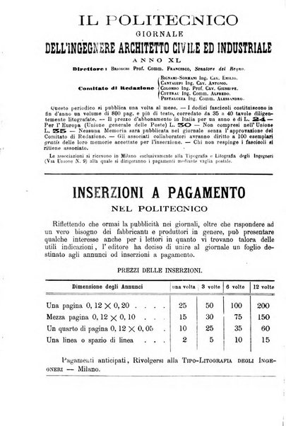 Il politecnico-Giornale dell'ingegnere architetto civile ed industriale