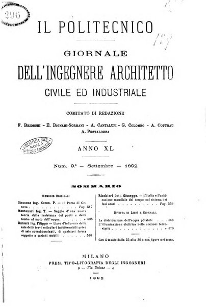 Il politecnico-Giornale dell'ingegnere architetto civile ed industriale