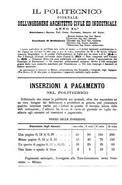 Il politecnico-Giornale dell'ingegnere architetto civile ed industriale