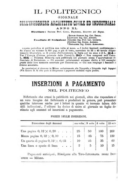 Il politecnico-Giornale dell'ingegnere architetto civile ed industriale