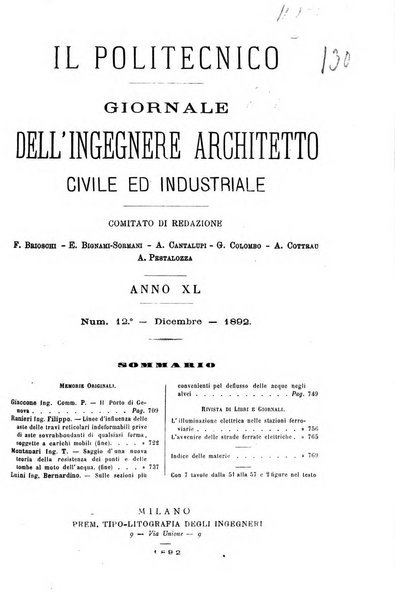 Il politecnico-Giornale dell'ingegnere architetto civile ed industriale