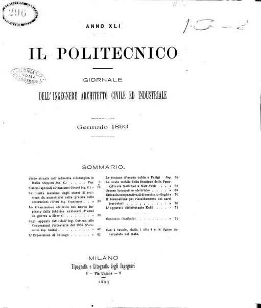 Il politecnico-Giornale dell'ingegnere architetto civile ed industriale