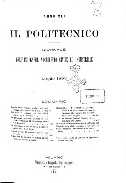 Il politecnico-Giornale dell'ingegnere architetto civile ed industriale