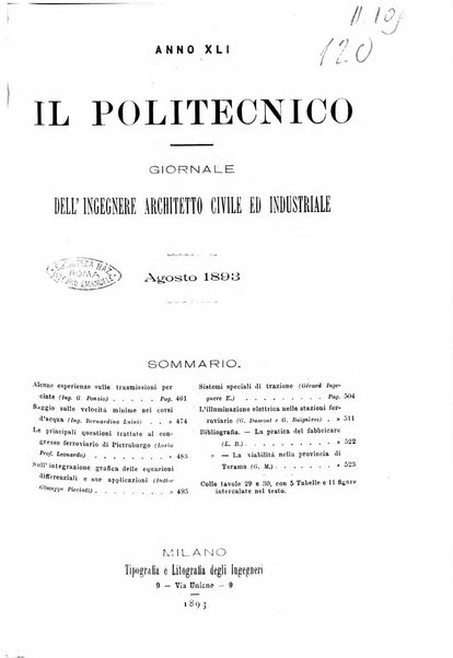 Il politecnico-Giornale dell'ingegnere architetto civile ed industriale