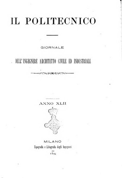 Il politecnico-Giornale dell'ingegnere architetto civile ed industriale