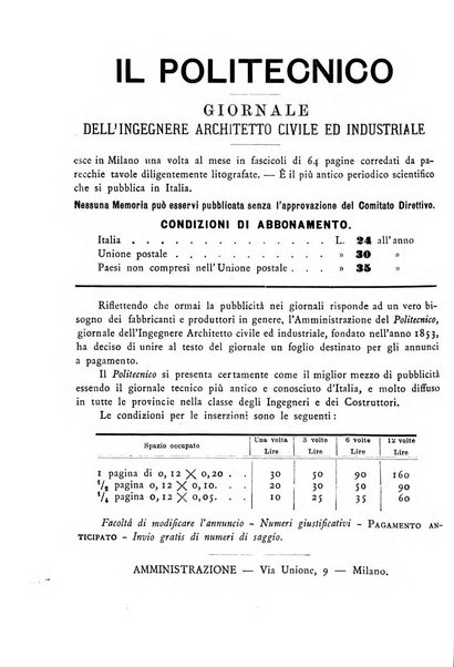 Il politecnico-Giornale dell'ingegnere architetto civile ed industriale