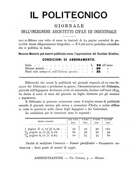 Il politecnico-Giornale dell'ingegnere architetto civile ed industriale