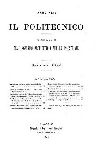 Il politecnico-Giornale dell'ingegnere architetto civile ed industriale