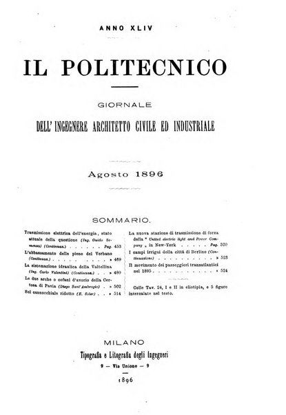 Il politecnico-Giornale dell'ingegnere architetto civile ed industriale