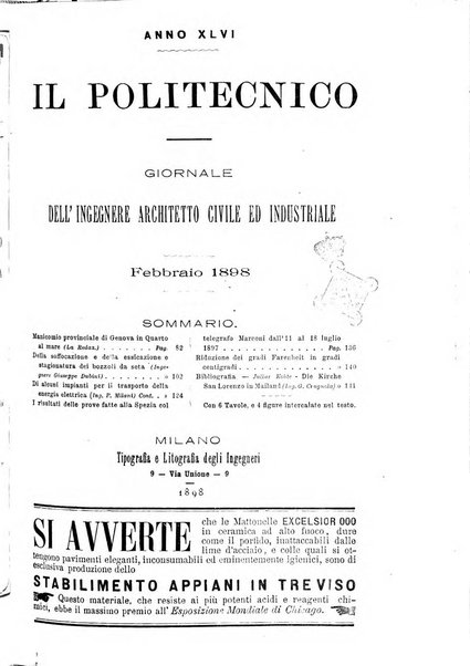 Il politecnico-Giornale dell'ingegnere architetto civile ed industriale