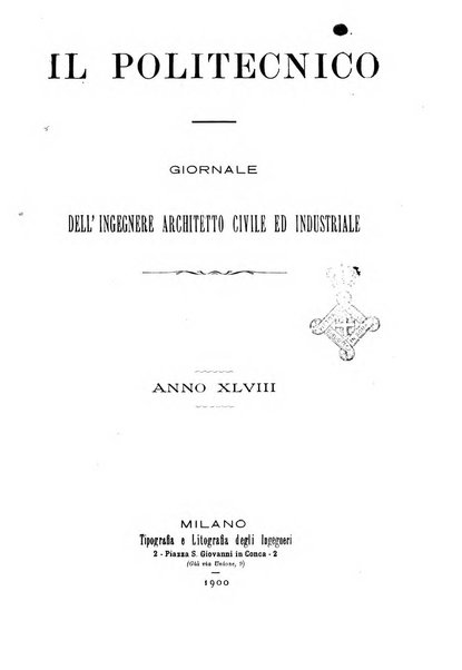 Il politecnico-Giornale dell'ingegnere architetto civile ed industriale