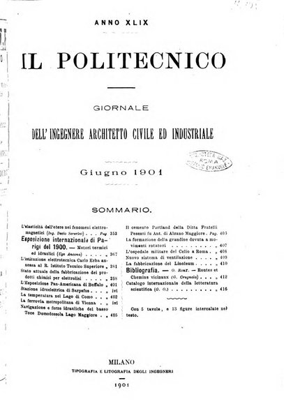 Il politecnico-Giornale dell'ingegnere architetto civile ed industriale