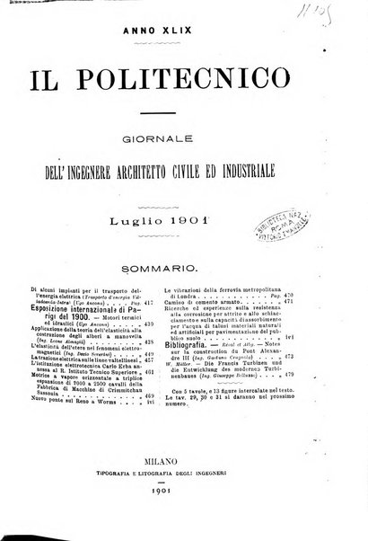 Il politecnico-Giornale dell'ingegnere architetto civile ed industriale