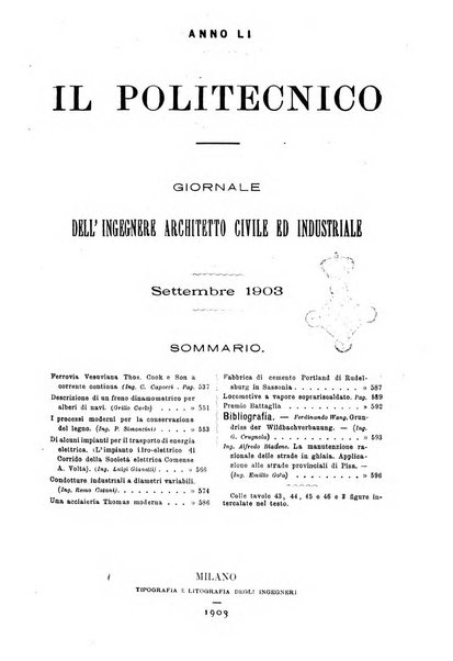 Il politecnico-Giornale dell'ingegnere architetto civile ed industriale