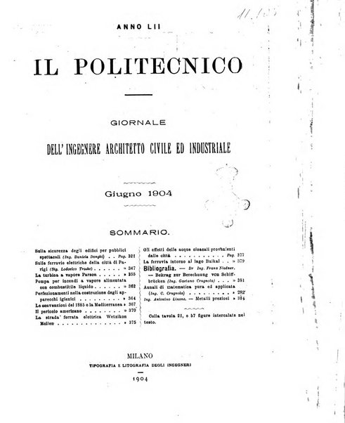 Il politecnico-Giornale dell'ingegnere architetto civile ed industriale