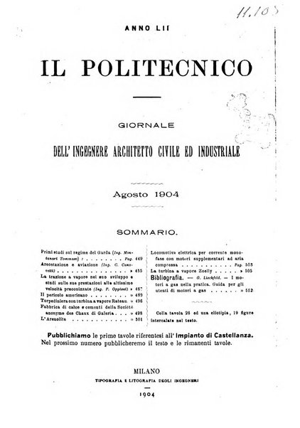 Il politecnico-Giornale dell'ingegnere architetto civile ed industriale