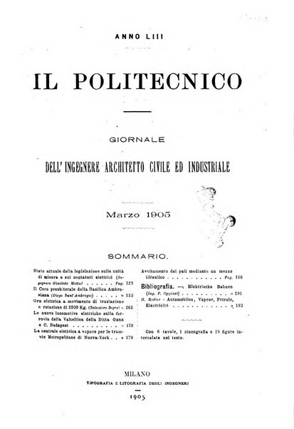 Il politecnico-Giornale dell'ingegnere architetto civile ed industriale