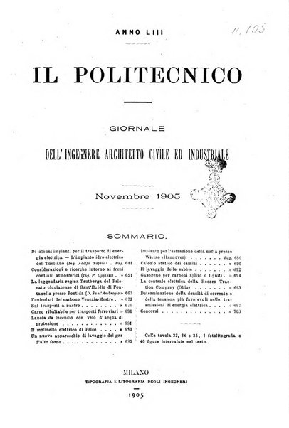 Il politecnico-Giornale dell'ingegnere architetto civile ed industriale