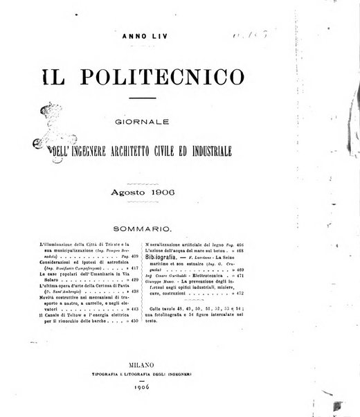 Il politecnico-Giornale dell'ingegnere architetto civile ed industriale