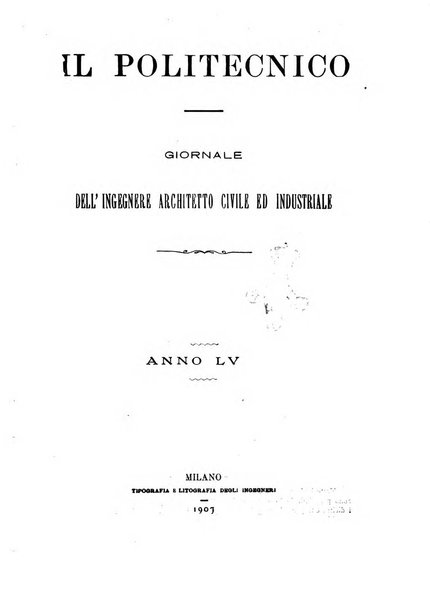 Il politecnico-Giornale dell'ingegnere architetto civile ed industriale