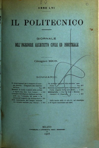 Il politecnico-Giornale dell'ingegnere architetto civile ed industriale