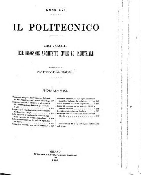 Il politecnico-Giornale dell'ingegnere architetto civile ed industriale