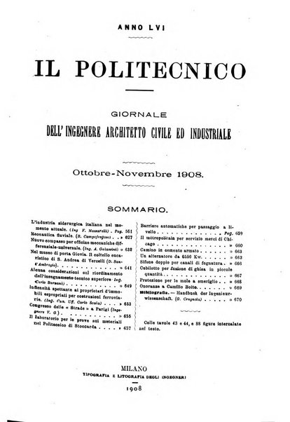 Il politecnico-Giornale dell'ingegnere architetto civile ed industriale