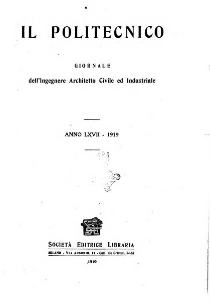 Il politecnico-Giornale dell'ingegnere architetto civile ed industriale