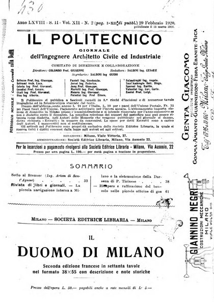 Il politecnico-Giornale dell'ingegnere architetto civile ed industriale