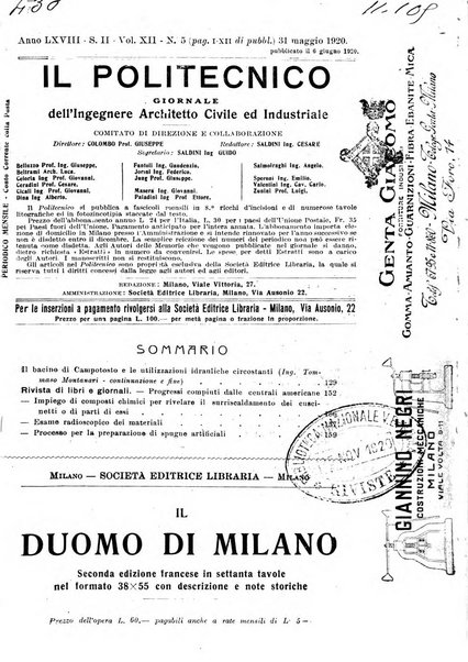 Il politecnico-Giornale dell'ingegnere architetto civile ed industriale