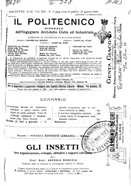 Il politecnico-Giornale dell'ingegnere architetto civile ed industriale