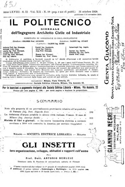 Il politecnico-Giornale dell'ingegnere architetto civile ed industriale