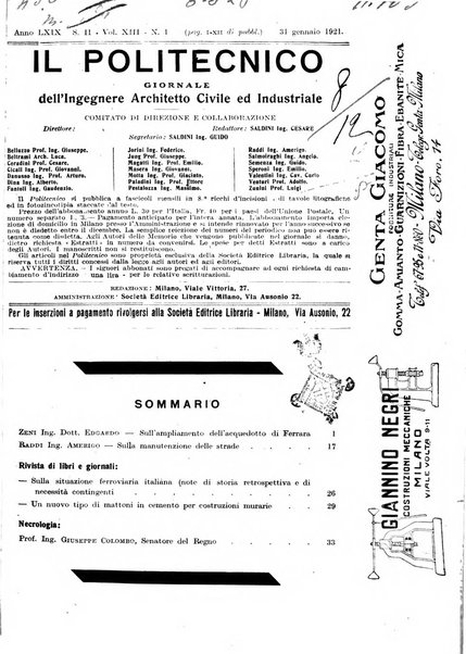 Il politecnico-Giornale dell'ingegnere architetto civile ed industriale