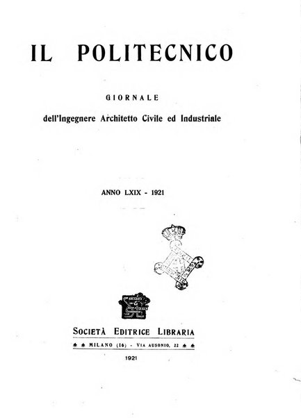 Il politecnico-Giornale dell'ingegnere architetto civile ed industriale