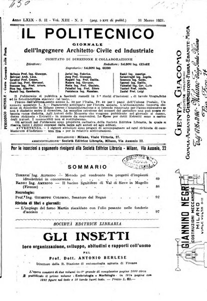 Il politecnico-Giornale dell'ingegnere architetto civile ed industriale