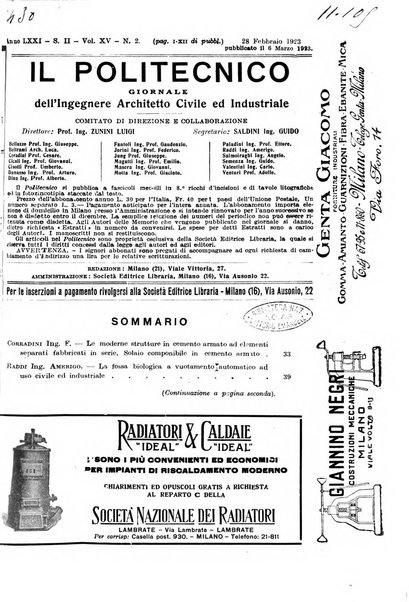 Il politecnico-Giornale dell'ingegnere architetto civile ed industriale