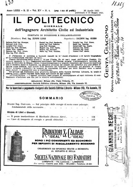 Il politecnico-Giornale dell'ingegnere architetto civile ed industriale