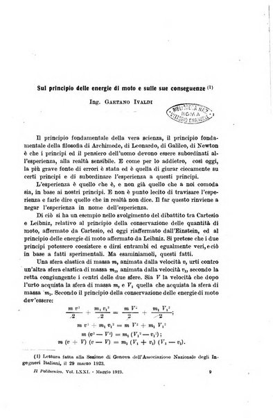 Il politecnico-Giornale dell'ingegnere architetto civile ed industriale