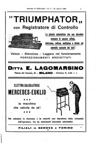 Il politecnico-Giornale dell'ingegnere architetto civile ed industriale