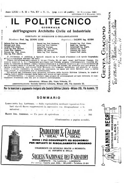 Il politecnico-Giornale dell'ingegnere architetto civile ed industriale