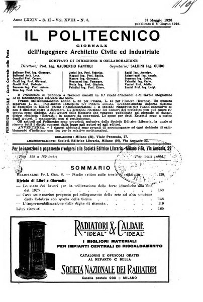 Il politecnico-Giornale dell'ingegnere architetto civile ed industriale