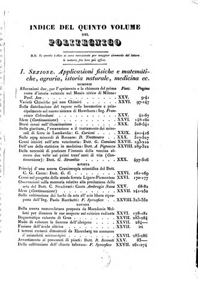 Il politecnico repertorio mensile di studj applicati alla prosperita e coltura sociale