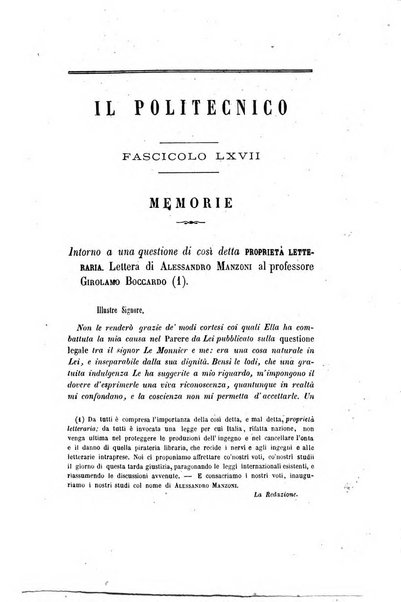 Il politecnico repertorio mensile di studj applicati alla prosperita e coltura sociale