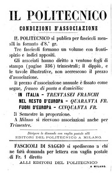 Il politecnico repertorio mensile di studj applicati alla prosperita e coltura sociale