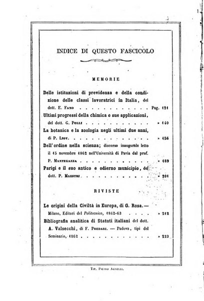 Il politecnico repertorio mensile di studj applicati alla prosperita e coltura sociale